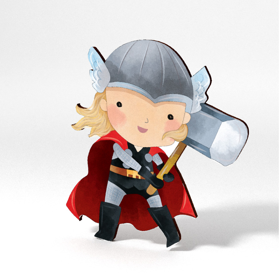 Baby Thor Υπέρ ήρωας (ξύλινη φιγούρα)