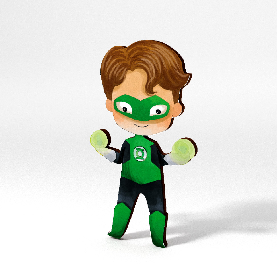 Baby Green Lantern Υπέρ ήρωας (ξύλινη φιγούρα)