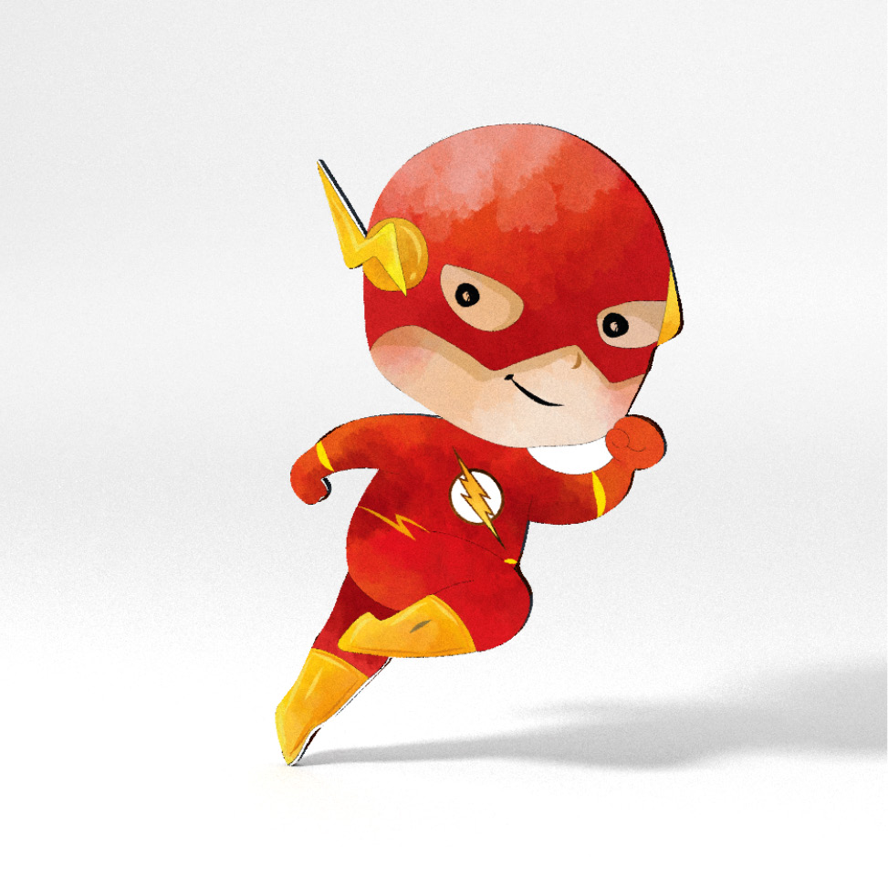 Baby Flash Υπέρ ήρωας  (ξύλινη φιγούρα)