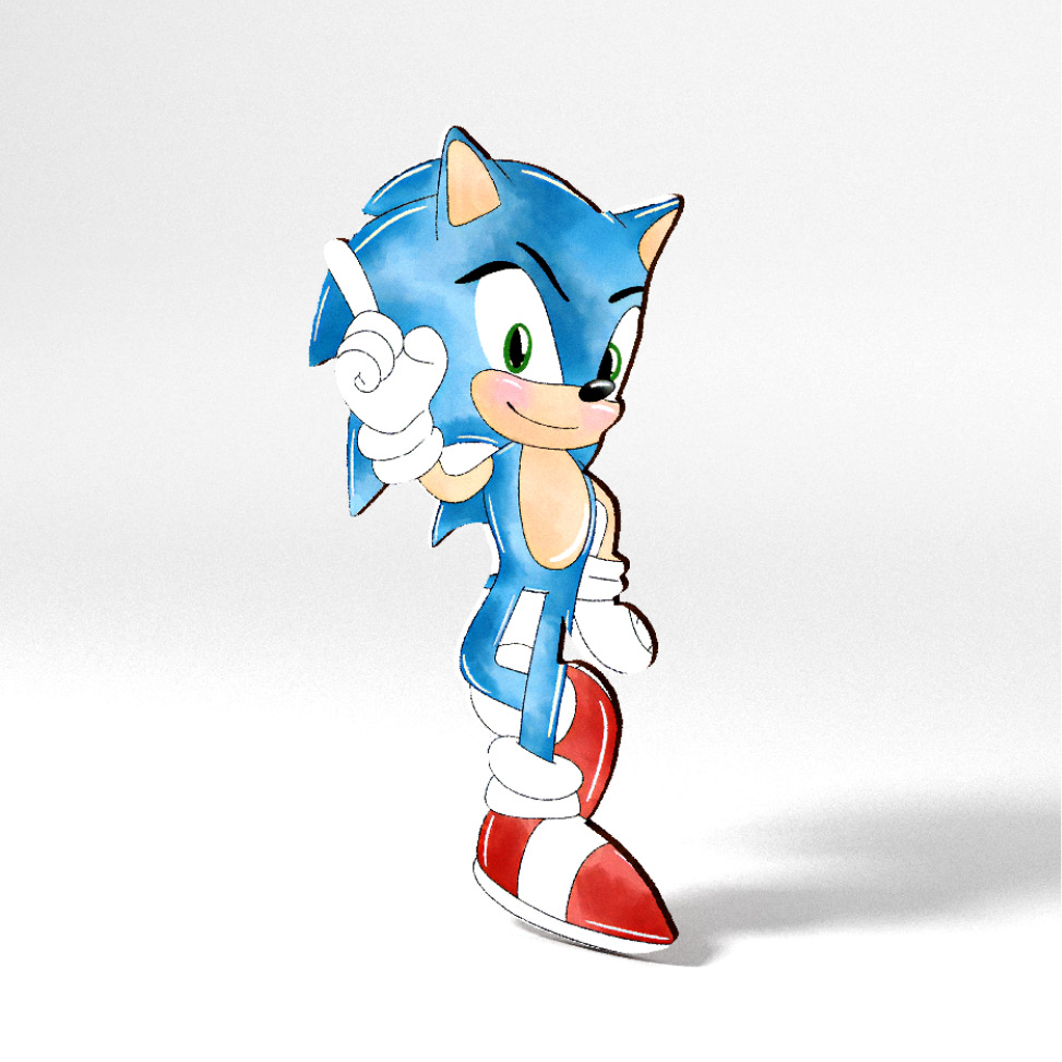 Sonic o σκατζόχοιρος (ξύλινη φιγούρα)