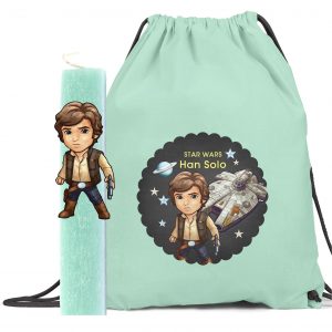 Αρωματική λαμπάδα με ξύλινη φιγούρα & δώρο backpack Star Wars – Han Solo