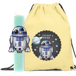 Αρωματική λαμπάδα με ξύλινη φιγούρα & δώρο backpack Star Wars – R2D2