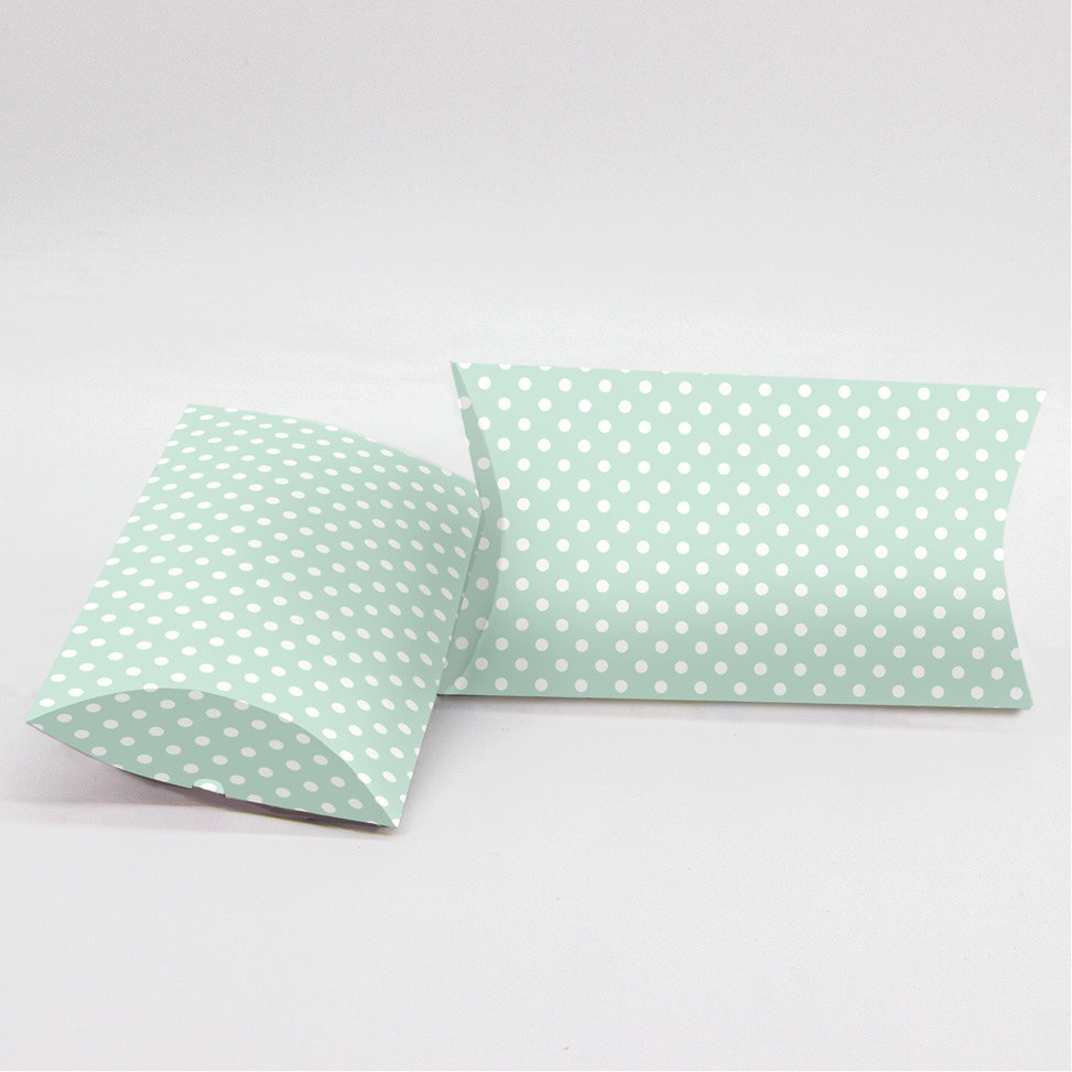 Κουτί Pillow Box 3x8x13cm με τυπωμένο βεραμάν πουά