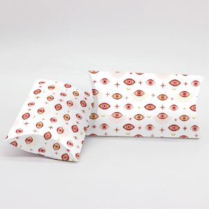 Κουτί Pillow Box 3x8x13cm τυπωμένο με ταπετσαρία κόκκινα ματάκια