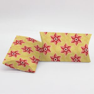 Κουτί Pillow Box 3x8x13cm τυπωμένο με ταπετσαρία κόκκινα ματάκια