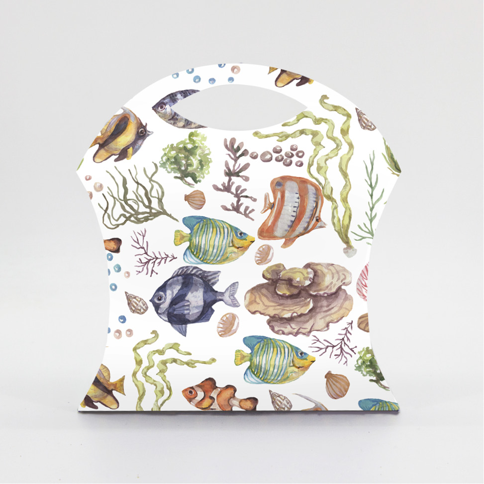 Κουτί Pillowbag 4x11X17cm τυπωμένο με καλοκαιρινή ταπετσαρία