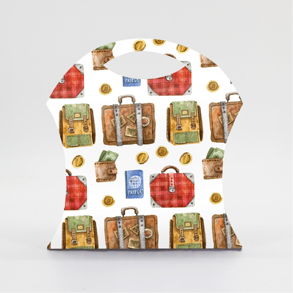 Κουτί Pillowbag 4x11X17cm τυπωμένο με ταξιδιωτική ταπετσαρία