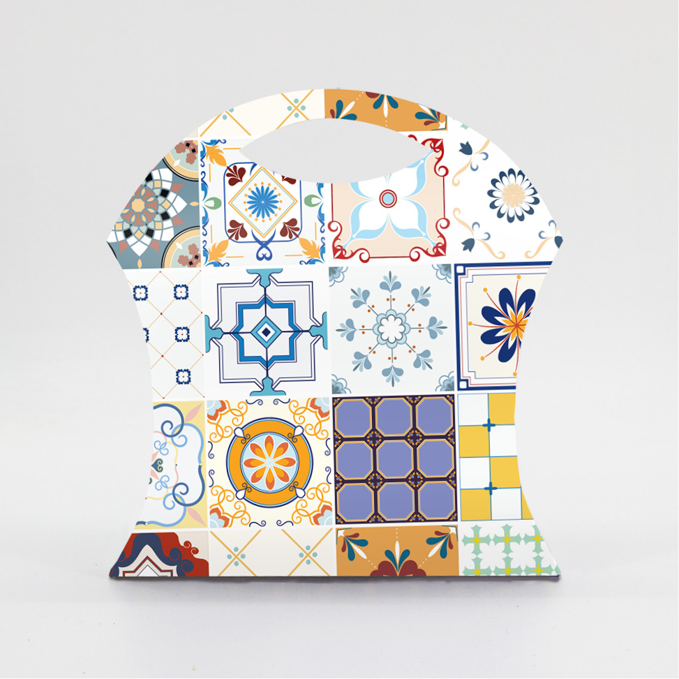 Κουτί Pillowbag 4x11X17cm τυπωμένο με ταπετσαρία από πλακάκια azulejos