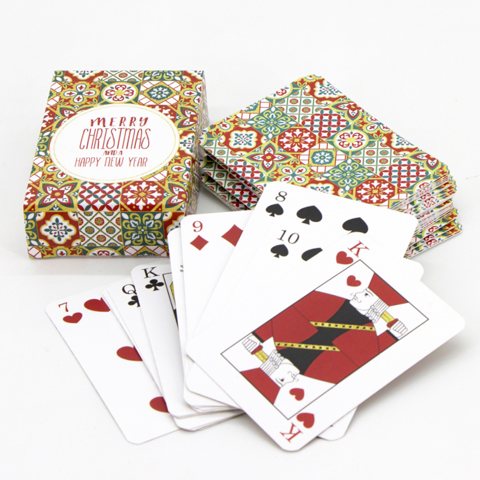 Τράπουλα GetLucky σε κουτί με εκτύπωση tiles red