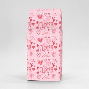 Κουτί Milkbox 8x8X16cm τυπωμένο με ταπετσαρία valentine