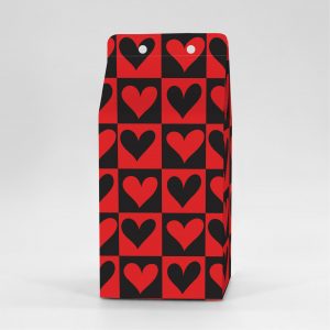 Κουτί Milkbox 8x8X16cm τυπωμένο με ταπετσαρία valentine