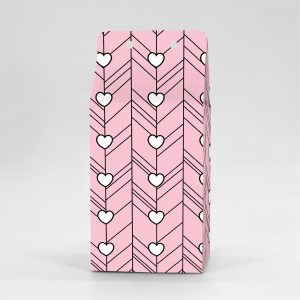 Κουτί Milkbox 8x8X16cm τυπωμένο με ταπετσαρία valentine