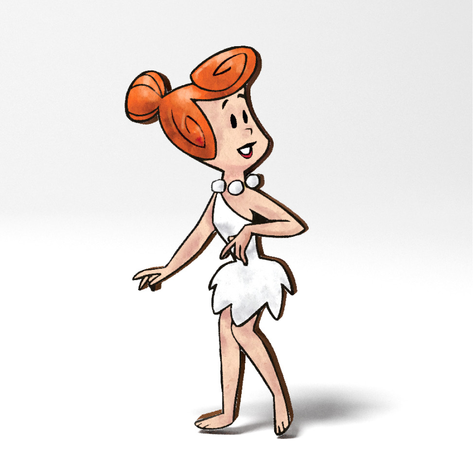 H Wilma από την παιδική σειρά Flintstones (ξύλινη φιγούρα)